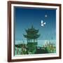 Oriental Pagoda, 2022 (digital)-Claire Huntley-Framed Giclee Print