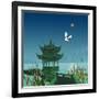 Oriental Pagoda, 2022 (digital)-Claire Huntley-Framed Giclee Print