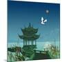 Oriental Pagoda, 2022 (digital)-Claire Huntley-Mounted Giclee Print