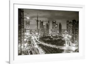 Oriental Pearl Tower and Lujiazui Skyline, Pudong, Shanghai, China-Jon Arnold-Framed Photographic Print