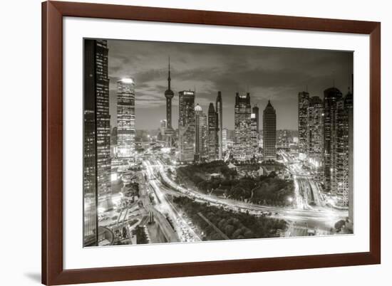 Oriental Pearl Tower and Lujiazui Skyline, Pudong, Shanghai, China-Jon Arnold-Framed Photographic Print