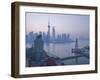 Oriental Pearl Tower and Pudong Highrises, Pudong District, Shanghai, China-Walter Bibikow-Framed Photographic Print