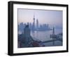 Oriental Pearl Tower and Pudong Highrises, Pudong District, Shanghai, China-Walter Bibikow-Framed Photographic Print