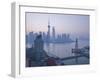 Oriental Pearl Tower and Pudong Highrises, Pudong District, Shanghai, China-Walter Bibikow-Framed Photographic Print