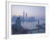 Oriental Pearl Tower and Pudong Highrises, Pudong District, Shanghai, China-Walter Bibikow-Framed Photographic Print