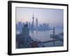 Oriental Pearl Tower and Pudong Highrises, Pudong District, Shanghai, China-Walter Bibikow-Framed Photographic Print