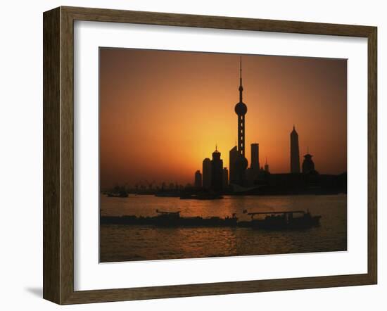 Oriental Pearl TV Tower and High Rises, Shanghai, China-Keren Su-Framed Premium Photographic Print