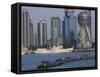 Oriental Pearl TV Tower and High Rises, Shanghai, China-Keren Su-Framed Stretched Canvas