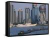 Oriental Pearl TV Tower and High Rises, Shanghai, China-Keren Su-Framed Stretched Canvas