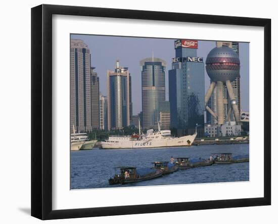 Oriental Pearl TV Tower and High Rises, Shanghai, China-Keren Su-Framed Premium Photographic Print