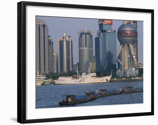 Oriental Pearl TV Tower and High Rises, Shanghai, China-Keren Su-Framed Photographic Print