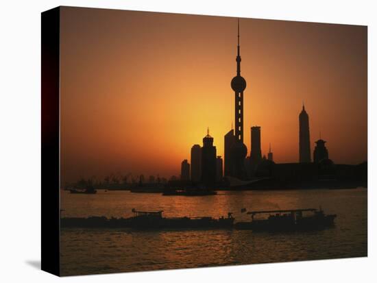 Oriental Pearl TV Tower and High Rises, Shanghai, China-Keren Su-Stretched Canvas