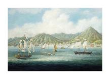 Boats in Victoria Harbour-Oriental School-Premium Giclee Print