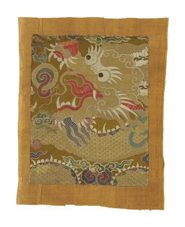 Tibetan Fragment, with Dragon