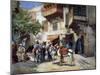 Oriental Street with Donkeys-Frederick Arthur Bridgman-Mounted Giclee Print