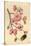 Oriental Style Depiction of Pink Cherry Blossom Showing the Branch Buds and Open Flowers-null-Stretched Canvas