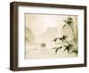 Oriental Style Painting, Bamboo in Tranquil Scene-ori-artiste-Framed Photographic Print