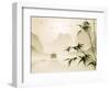 Oriental Style Painting, Bamboo in Tranquil Scene-ori-artiste-Framed Photographic Print