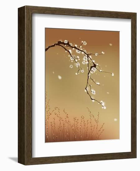 Oriental Style Painting, Plum Blossom-ori-artiste-Framed Art Print