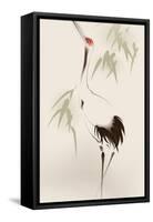 Oriental Style Painting, Red-Crowned Crane-ori-artiste-Framed Stretched Canvas