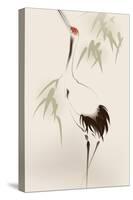 Oriental Style Painting, Red-Crowned Crane-ori-artiste-Stretched Canvas