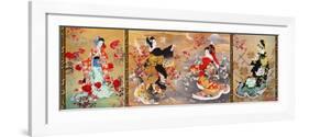 Oriental Triptych-Haruyo Morita-Framed Art Print