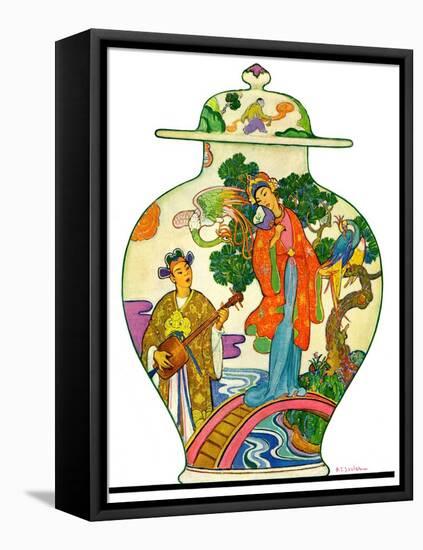 "Oriental Vase,"April 5, 1930-Henry Soulen-Framed Stretched Canvas