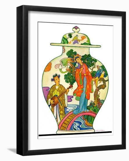 "Oriental Vase,"April 5, 1930-Henry Soulen-Framed Premium Giclee Print