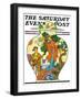 "Oriental Vase," Saturday Evening Post Cover, April 5, 1930-Henry Soulen-Framed Giclee Print