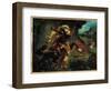 Orientalism: “” the Tiger Hunt”” Painting by Eugene Delacroix (1798-1863) 1854 Sun. 0,73X0,92 M Par-Ferdinand Victor Eugene Delacroix-Framed Giclee Print