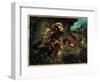 Orientalism: “” the Tiger Hunt”” Painting by Eugene Delacroix (1798-1863) 1854 Sun. 0,73X0,92 M Par-Ferdinand Victor Eugene Delacroix-Framed Giclee Print