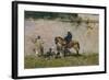 Orientalisme : Une Famille Marocaine Au Bord De L'eau (The Moroccans) - Peinture De Mariano Fortuny-Mariano Fortuny-Framed Giclee Print