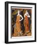 Orientally Inspired Gowns by Worth in Lacquer Reds-Georges Barbier-Framed Photographic Print