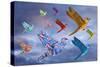 Origami Bird Dreamscape-paul fleet-Stretched Canvas