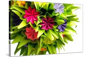 Origami Kusudama Flower-oksix-Stretched Canvas