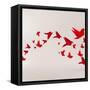 Origami Paper Bird on Abstract Background-Tarchyshnik Andrei-Framed Stretched Canvas