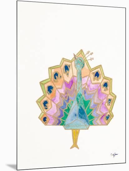 Origami Peacock-Nola James-Mounted Art Print