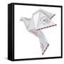 Origami Pigeon-jiris-Framed Stretched Canvas