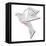Origami Pigeon-jiris-Framed Stretched Canvas
