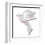 Origami Pigeon-jiris-Framed Art Print