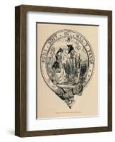 'Origin of the Order of the Garter', c1860, (c1860)-John Leech-Framed Giclee Print