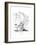 Origin Species, Ch Bennett, Grieving Man - Crocodile-Charles H Bennett-Framed Giclee Print