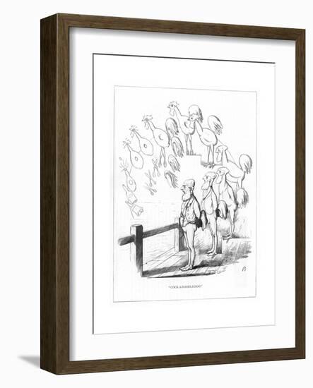 Origin Species, Ch Bennett, Man on Holiday - Cock-Charles H Bennett-Framed Giclee Print