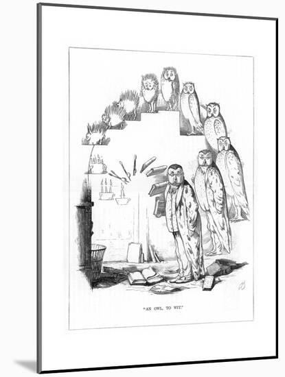 Origin Species, Ch Bennett, Wit - Owl-Charles H Bennett-Mounted Giclee Print