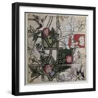 Original Artwork for 'Trellis' Wallpaper Design, 1862 (W/C on Paper)-William Morris-Framed Giclee Print