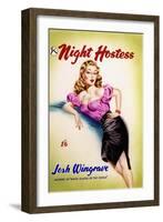 Original Cover Design for 'The Night Hostess' by Josh Wingrave-Joseph Werner-Framed Giclee Print