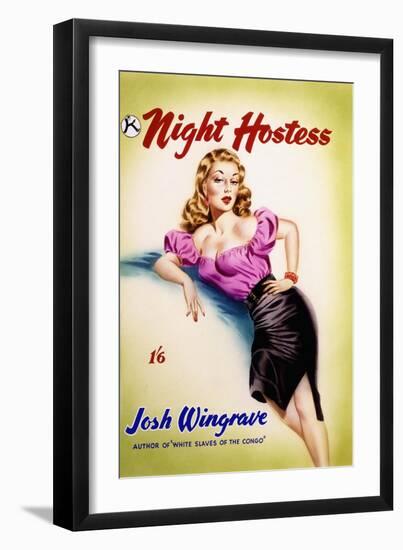 Original Cover Design for 'The Night Hostess' by Josh Wingrave-Joseph Werner-Framed Giclee Print