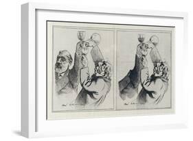 Original Drawing, and Drawing Published in 'L'Eclipse', 17 August 1873-Andre Gill-Framed Giclee Print