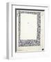 Original Drawing for a Full-Page Border-William Morris-Framed Giclee Print