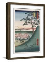 Original Fuji, Meguro', from the Series 'One Hundred Views of Famous Places in Edo'-Ando Hiroshige-Framed Giclee Print